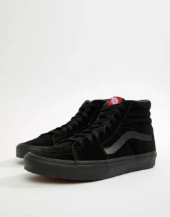 Vans SK8-Hi Suede Trainers In Black For Men