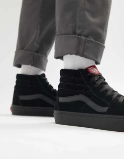 Vans SK8-Hi Suede Trainers In Black For Men -Kidivita Store 12234774 4