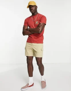 Vans Beer Back Print T-shirt In Red For Men Orange -Kidivita Store 202093617 3