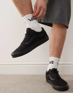 Vans Old Skool Trainers In Triple Black For Unisex -Kidivita Store 202609559 3