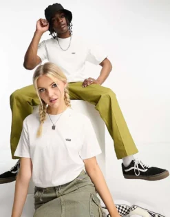 Kidivita Store 31 Vans Left Chest Logo T-shirt In White For Unisex