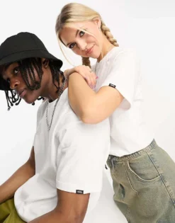 Vans Left Chest Logo T-shirt In White For Unisex -Kidivita Store 202810342 3