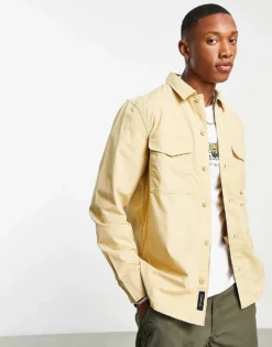 Vans Williams Utility Shirt In Taupe For Men White