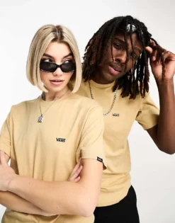 Vans Unisex Left Chest Logo T-shirt In Sand For Unisex Neutral -Kidivita Store 203239463 1 neutral 1