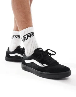 Vans Cruze Trainers In Black With White Side Stripe For Unisex (staple) Black/black -Kidivita Store 204427090 3