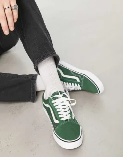 Vans Old Skool Trainers In Green For Men