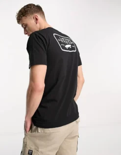 Vans Full Patch Back Print T-shirt In Black For Men