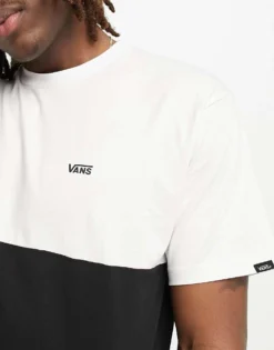Vans Colourblock T-shirt In Black And White For Men -Kidivita Store 204452295 4