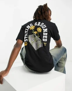 Vans Staying Grounded Back Print T-shirt In Black For Men -Kidivita Store 204452766 1 black 1