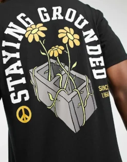 Vans Staying Grounded Back Print T-shirt In Black For Men -Kidivita Store 204452766 4