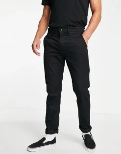 Vans Authentic Slim Fit Chinos In Black For Men -Kidivita Store 204487506 1 black 1