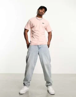 Vans Left Chest Logo T-shirt In Pink For Men Light Pink -Kidivita Store 204493255 3