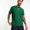 Vans Central Logo Oversize T-shirt In Green For Men Mid Green