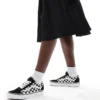 Vans Old Skool Checkerboard Trainers In White And Black For Unisex