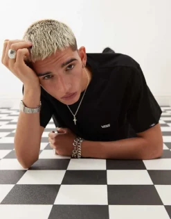 Vans Left Chest Logo T-shirt In Black For Unisex -Kidivita Store 204530754 3