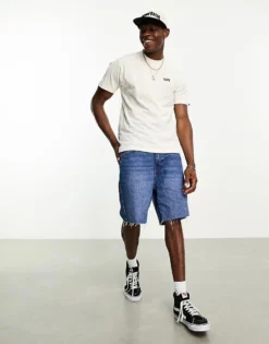 Vans Left Chest Logo T-shirt In Off White Exclusive At ASOS For Men -Kidivita Store 204740916 4