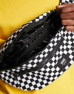 Vans Ward Crossbody Bag In Checkerboard For Men Black -Kidivita Store 204741000 3