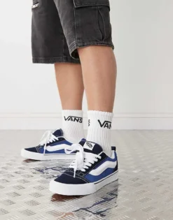 Vans Knu Skool Chunky Sneakers In Navy And White - NAVY For Men Navy/true White
