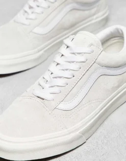 Vans Old Skool Trainers In Off White Suede For Unisex Stone -Kidivita Store 205048314 3