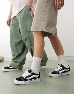 Vans Knu Skool Chunky Trainers In Black And White For Unisex Black/true White -Kidivita Store 205048649 3