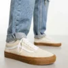 Vans Old Skool Trainers In Oatmeal With Gum Sole For Men Stone
