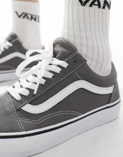 Vans Old Skool Trainers In Pewter Grey For Men Charcoal -Kidivita Store 205049010 4