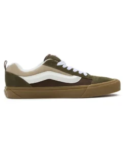 Vans Knu Skool Trainers In Green Multi For Men Olive/multi