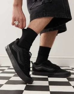 Vans Knu Skool Chunky Trainers In Triple Black For Unisex Black/black -Kidivita Store 205049347 4
