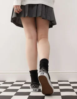 Vans Classic Slip On Trainers In Black And Grey Checkerboard For Men Charcoal -Kidivita Store 205049451 3