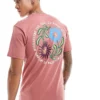 Vans T-shirt With Back Graphic In Pink For Men Light Pink