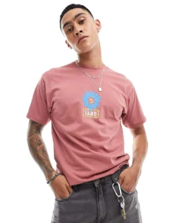 Vans T-shirt With Back Graphic In Pink For Men Light Pink -Kidivita Store 205214641 4