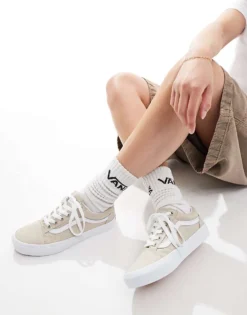 Vans Old Skool Summer Linen Trainers In Beige For Unisex Neutral
