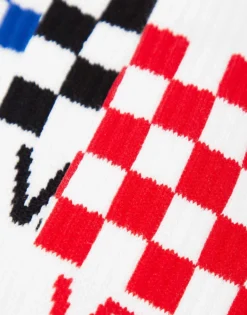 Vans Classic Crew Socks Black/blue/red For Unisex White -Kidivita Store 205835478 3