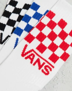 Vans Classic Crew Socks Black/blue/red For Unisex White -Kidivita Store 205835478 4