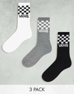 Vans Classic Crew Socks For Unisex Black-white