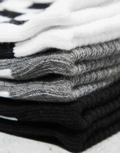 Vans Classic Crew Socks For Unisex Black-white -Kidivita Store 205835492 4