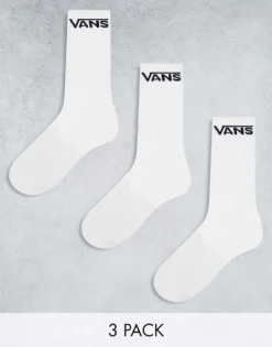 Vans Classic 3 Pack Socks In White For Unisex -Kidivita Store 205840112 1 white 1