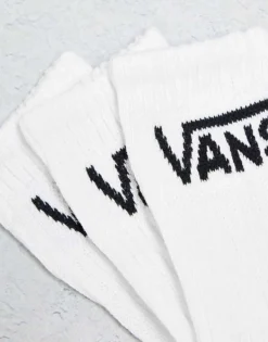 Vans Classic Crew 3 Pack Socks In White For Unisex -Kidivita Store 206067242 3