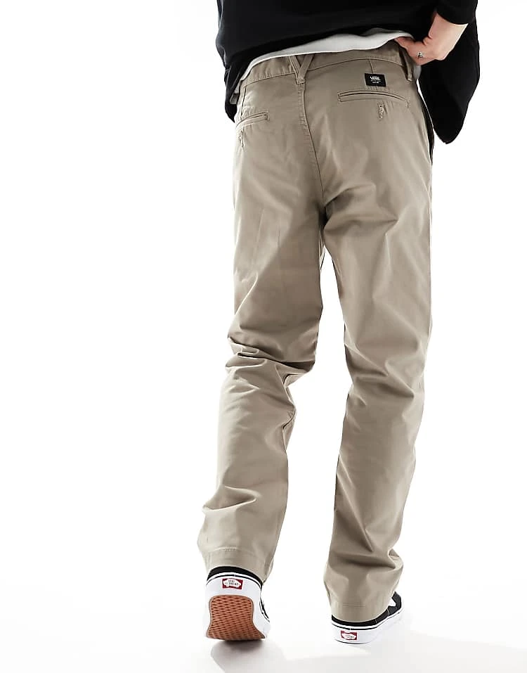 Vans Authentic Relaxed Loose Fit Chino Trousers In Taupe For Men Desert Taupe 2 Vans Authentic Relaxed Loose Fit Chino Trousers In Taupe For Men Desert Taupe - Image 2