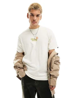 Vans Pineapple Skull Back Print T-shirt In White For Men Marshmallow -Kidivita Store 206076651 3