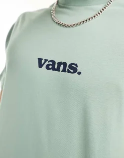 Vans Central Logo T-shirt In Light Green For Men -Kidivita Store 206076797 4