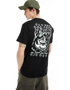 Vans Lucky Streak Back Print T-shirt In Black For Men