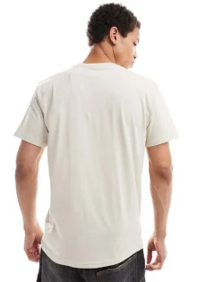 Vans Left Chest Logo T-shirt In Oatmeal For Unisex Oatmeal-black -Kidivita Store 206077135 4