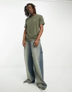 Vans Left Chest Logo T-shirt In Dark Olive For Unisex Grape Leaf -Kidivita Store 206077183 3