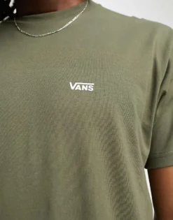 Vans Left Chest Logo T-shirt In Dark Olive For Unisex Grape Leaf -Kidivita Store 206077183 4