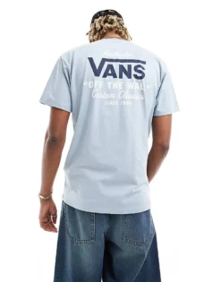 Kidivita Store 39 Vans Holder Classic Back Print T-shirt In Dusty Blue For Men
