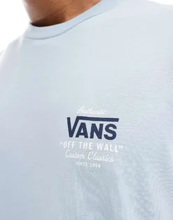 Vans Holder Classic Back Print T-shirt In Dusty Blue For Men -Kidivita Store 206077192 3