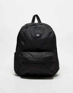 Vans Old Skool Check Backpack In Black And Dark Grey For Unisex Black-charcoal -Kidivita Store 206077196 1 blackcharcoal 1