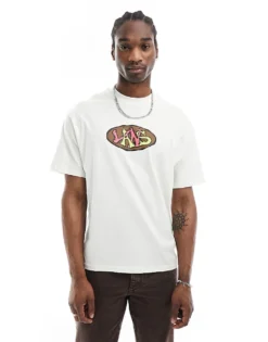Vans Lopside Central Logo T-shirt In White For Men -Kidivita Store 206077630 1 white 1