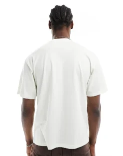 Vans Lopside Central Logo T-shirt In White For Men -Kidivita Store 206077630 4